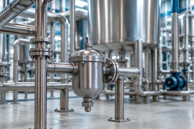 Scaricatore di condensa in acciaio inox per impianto industriale di processo